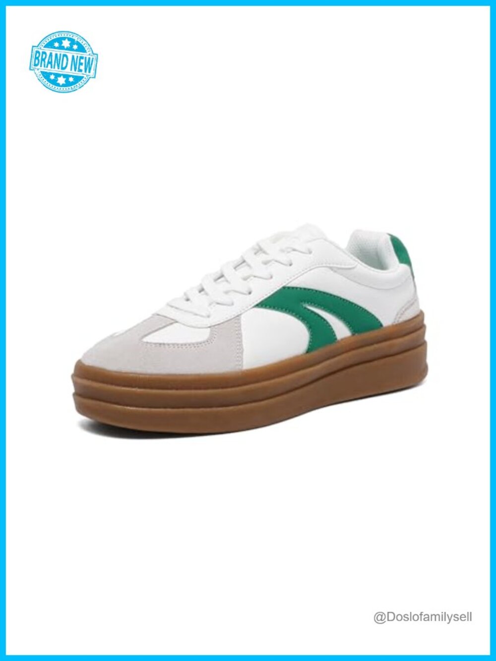 Women's Platform Retro Lace Detail Sneakers Gum Sole Comfort Walking Shoes